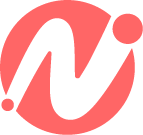 Şeffaf arka plan üzerinde kavisli çizgiler ve noktalar içeren kırmızı soyut simge