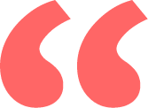 Red quotation marks icon on a transparent background