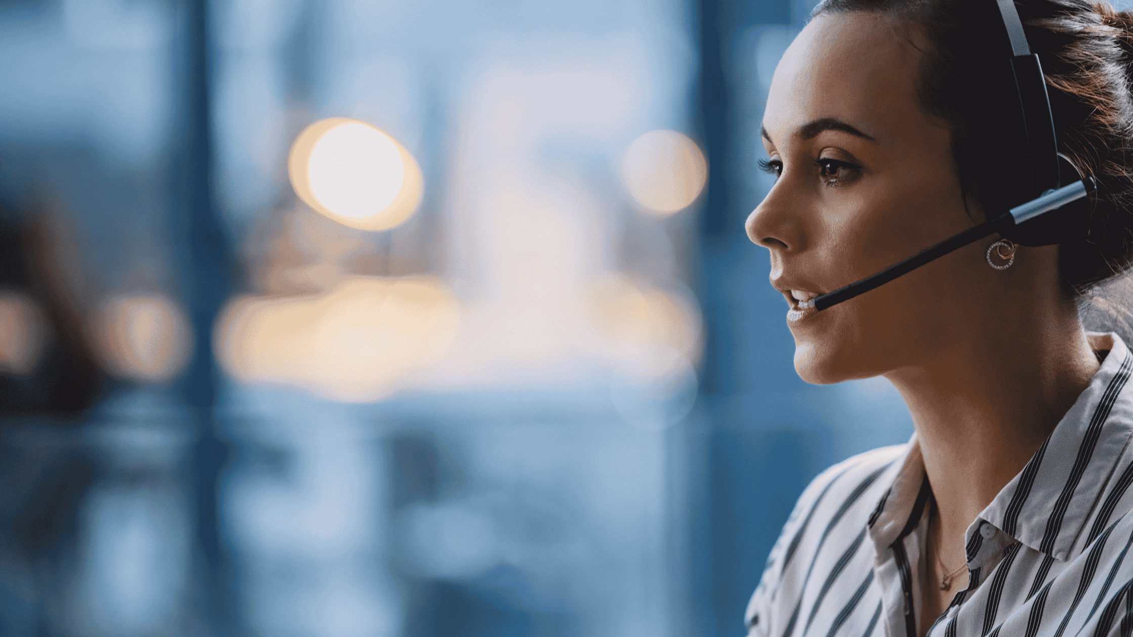 Focused support agent providing 24-hour customer support in languages