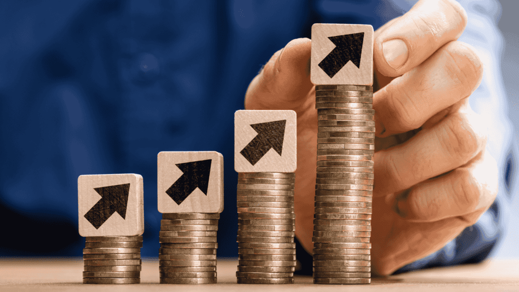 Stacked coins showcasing financial growth through nonstop multilingual customer support.